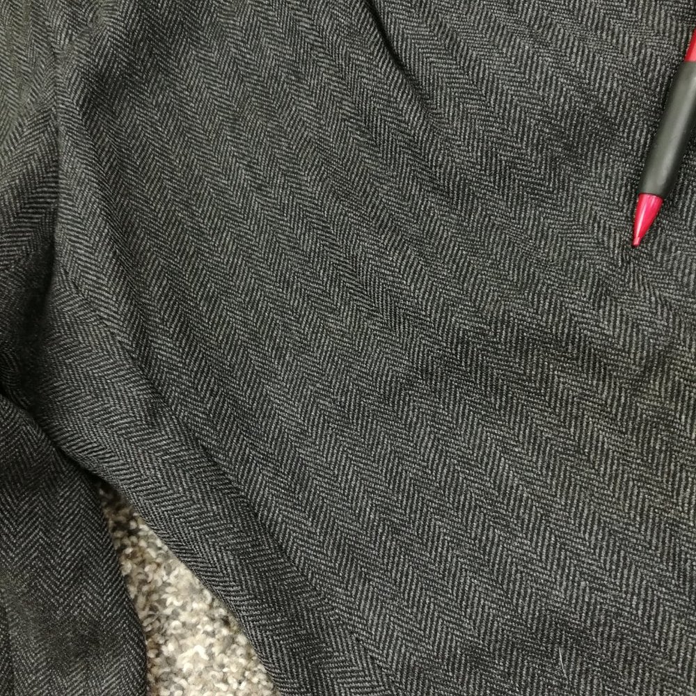 Vintage Polo Ralph Lauren Pants Tweed Wool Herringbone Gray Black 32x31 - Picture 7 of 11